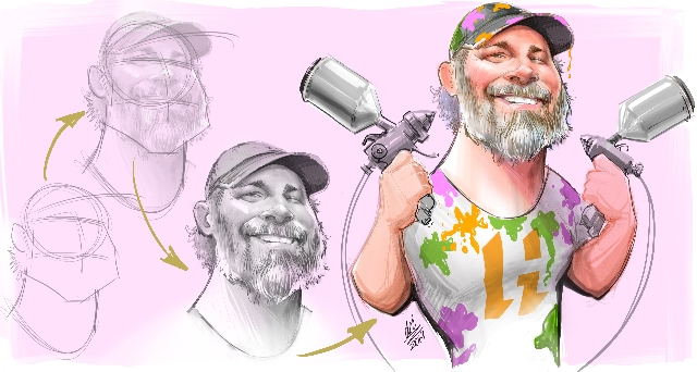 Studio caricatures and illustrations in Alberta