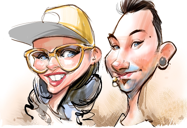 Studio caricatures and illustrations in Alberta