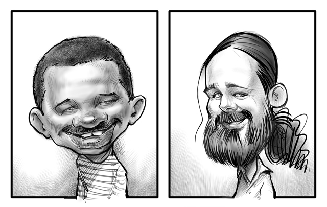 live party caricatures in Alberta