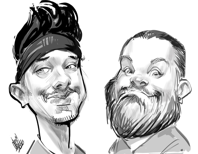 live party caricatures in Alberta