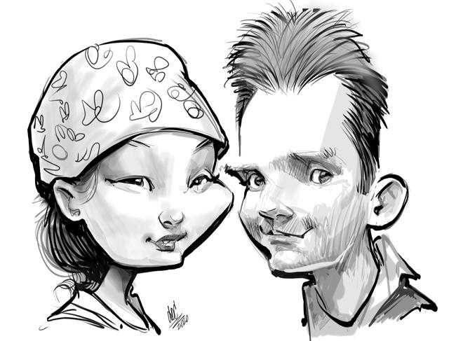 live party caricatures in Alberta