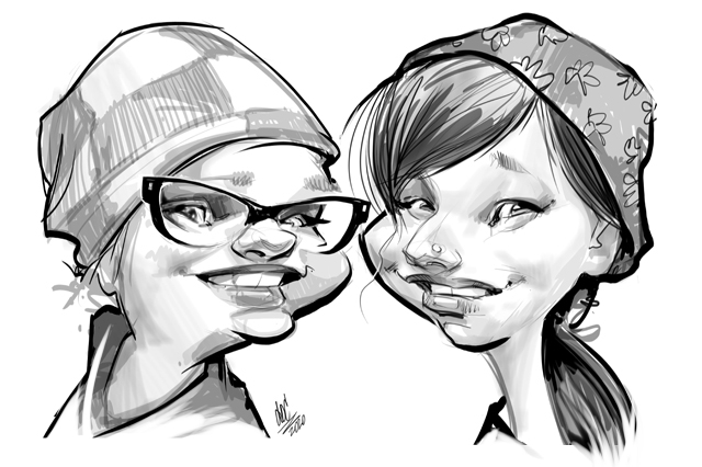 live party caricatures in Alberta