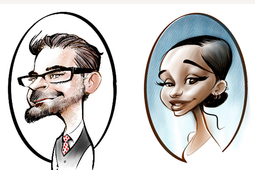 live party caricatures in Alberta