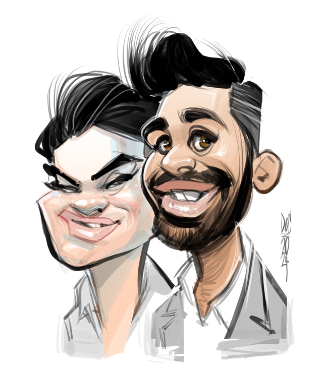 live party caricatures in Alberta