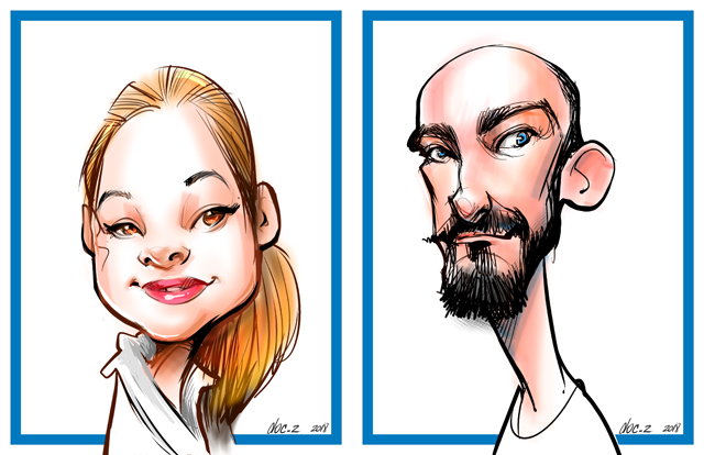 live party caricatures in Alberta