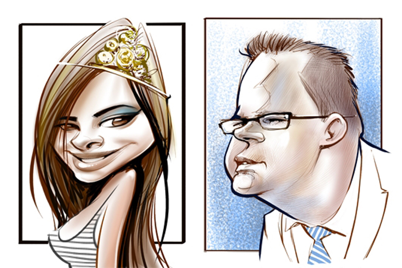 live party caricatures in Alberta