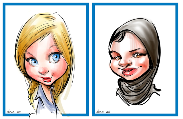 live party caricatures in Alberta