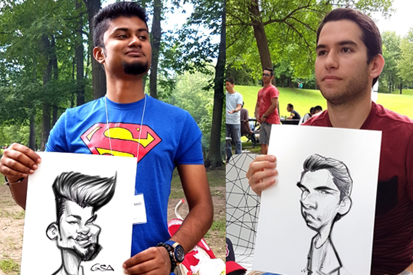 live party caricatures in Alberta