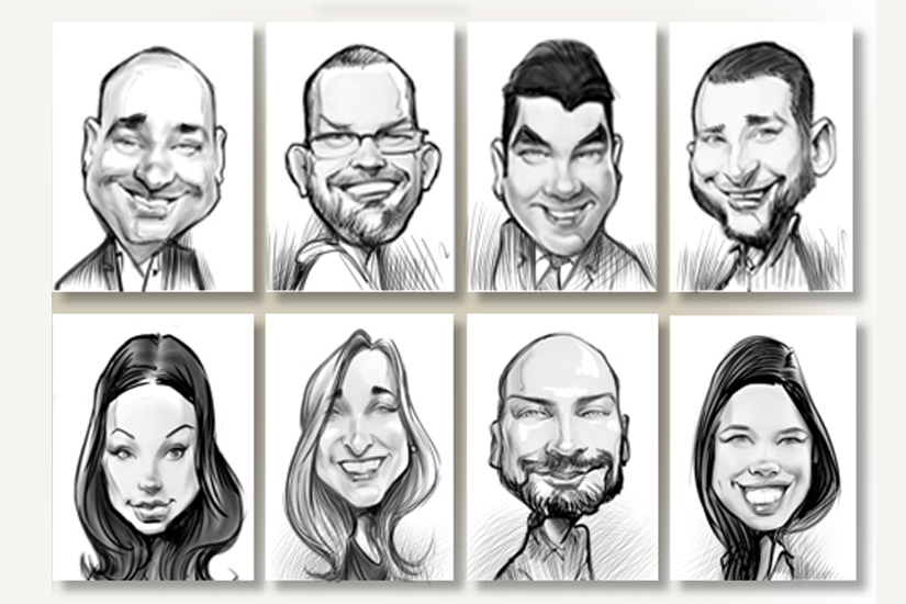 live party caricatures in Alberta